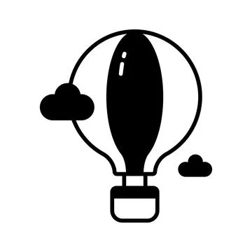 Creatively designed vector of hot air balloon, enjoy the adventure of hot air Stock Illustration