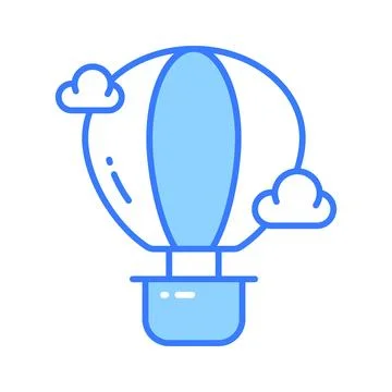 Creatively designed vector of hot air balloon, enjoy the adventure of hot air Stock Illustration