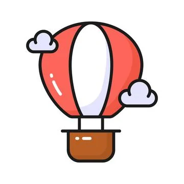 Creatively designed vector of hot air balloon, enjoy the adventure of hot air イラスト素材