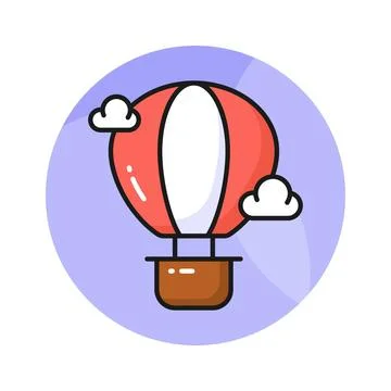Creatively designed vector of hot air balloon, enjoy the adventure of hot air イラスト素材