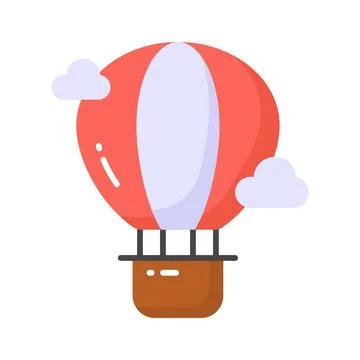 Creatively designed vector of hot air balloon, enjoy the adventure of hot air イラスト素材