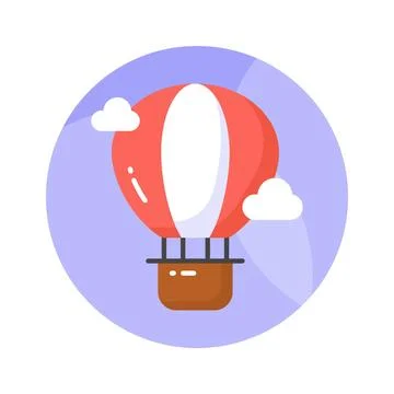 Creatively designed vector of hot air balloon, enjoy the adventure of hot air 스톡 일러스트