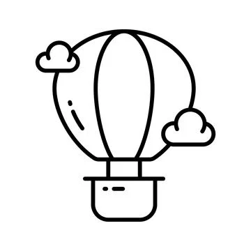 Creatively designed vector of hot air balloon, enjoy the adventure of hot air Stock Illustration