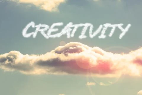 Creativity against bright blue sky with cloud イラスト素材
