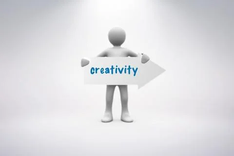 Creativity  against grey background Illustrazione stock