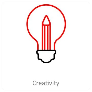 Creativity and creative idea icon concept Stock Illustration
