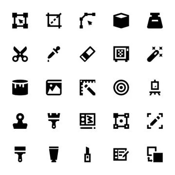 Creativity and Design Icons Stock Illustration