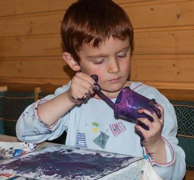 Creativity and development of the child Stock Photos