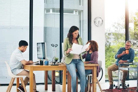 Creativity is the art of connecting ideas. group of creative colleagues working Fotos Stock