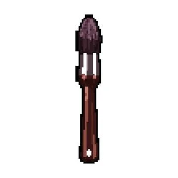 Creativity artist paint brush pixel art vector illustration Stock Illustration