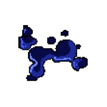 Creativity ballpoint pen splatter pixel art vector illustration Stock Illustration