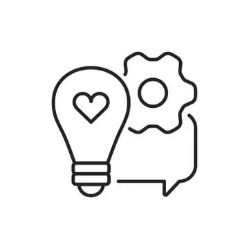 Creativity black line icon. Soft skills. Pictogram for web, mobile app, promo イラスト素材