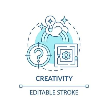 Creativity blue concept icon Stock-Illustration