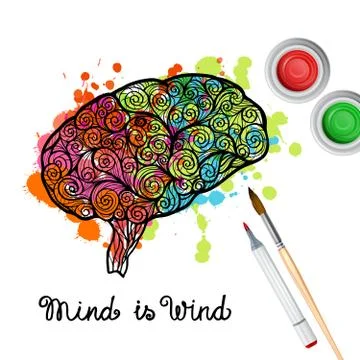 Creativity Brain Concept Illustrazione stock