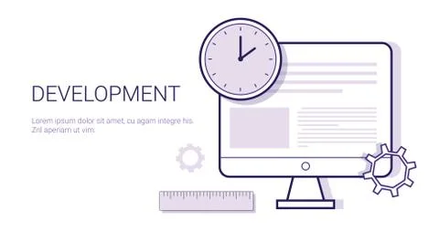 Creativity Business Concept Process Of Creative Development Web Banner With Copy Stock Illustration