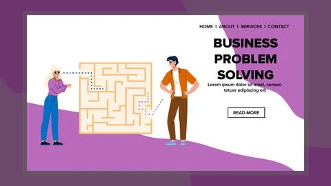 Creativity business problem solving vector Stock Illustration