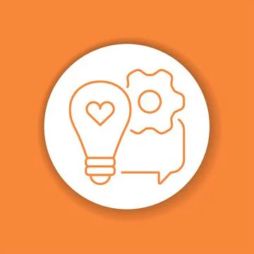 Creativity color glyph icon. Soft skills. Illustrazione stock