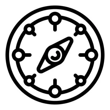 Creativity compass icon outline vector. Work process 스톡 일러스트