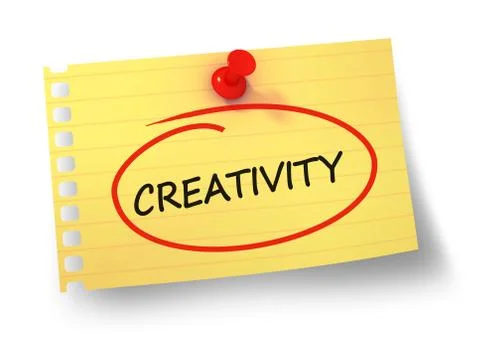 Creativity concept 3d illustration isolated Ilustração Stock