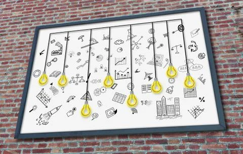 Creativity concept on a billboard Foto stock