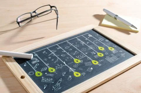 Creativity concept on a blackboard Foto stock