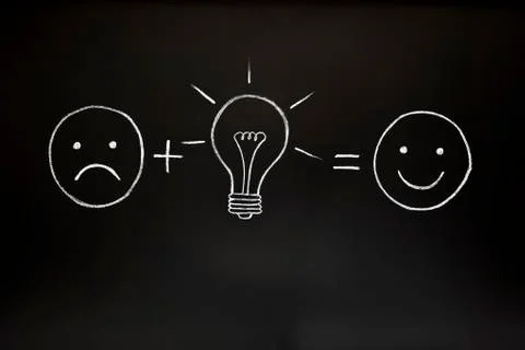 Creativity concept on chalkboard Stock Illustration