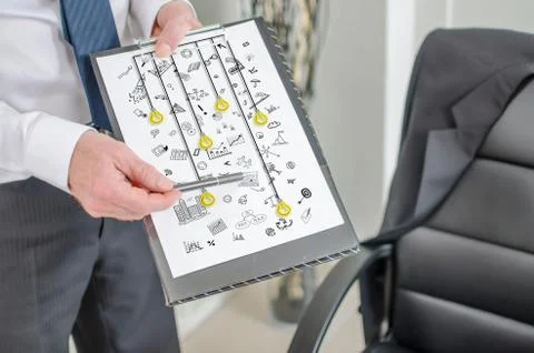 Creativity concept on a clipboard Stock Photos