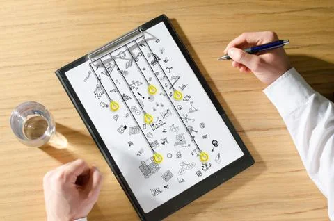 Creativity concept on a desk 스톡 사진