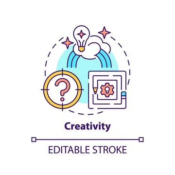 Creativity concept icon Stock Illustration