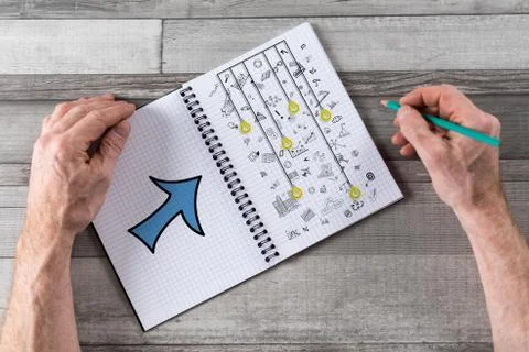 Creativity concept on a notepad Foto stock
