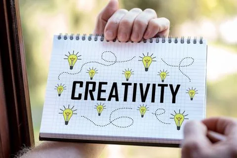 Creativity concept on a notepad 스톡 사진