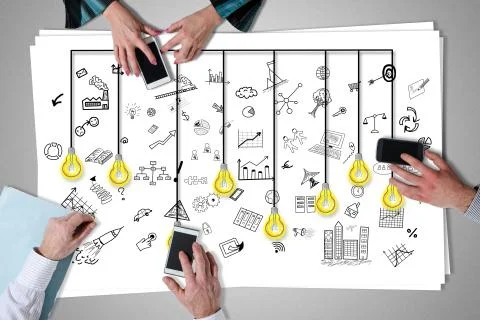 Creativity concept placed on a desk Foto stock
