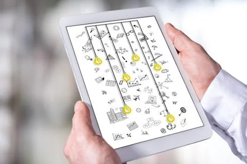 Creativity concept on a tablet Foto stock