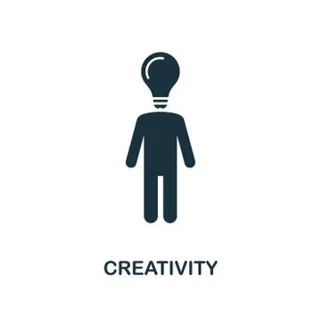 Creativity creative icon. Simple element illustration. Creativity concept symbol Stock Illustration