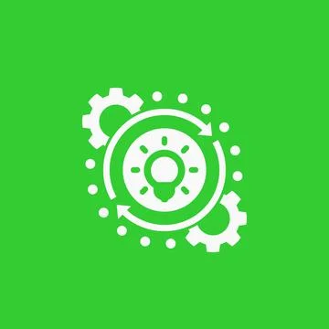 Creativity, creative process vector icon 스톡 일러스트