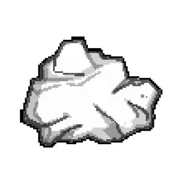 Creativity crumpled paper balls pixel art vector illustration Stock Illustration