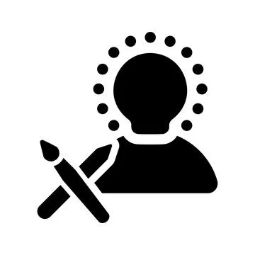 Creativity, design, designer icon. Stock Illustration