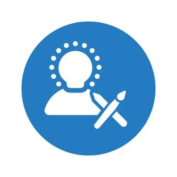 Creativity, design, designer icon. Stock Illustration