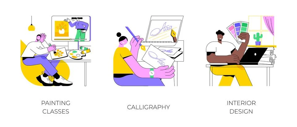 Creativity development isolated cartoon vector illustrations. Stock Illustration