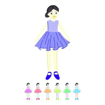 Creativity doll toy vector cartoon graphic Stock Illustration