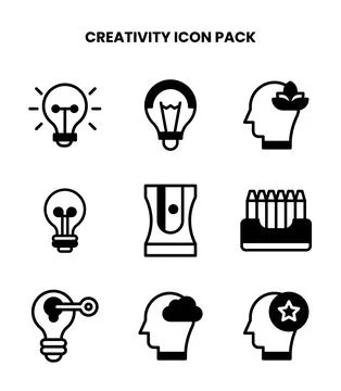 Creativity DuoTone Collection Icons Pack Иллюстрация