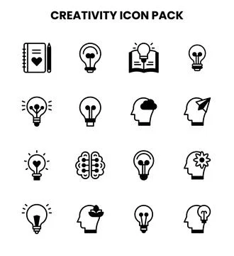 Creativity DuoTone Scalable Icons Pack Ilustración de archivo
