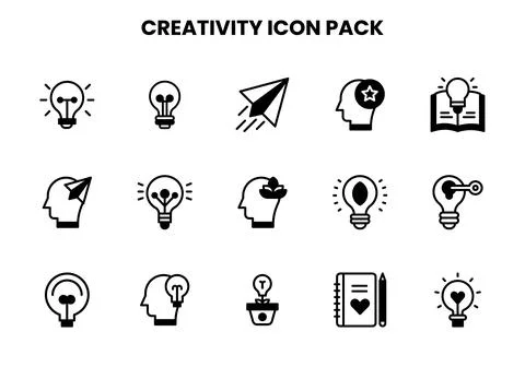 Creativity DuoTone Set Icons Pack イラスト素材
