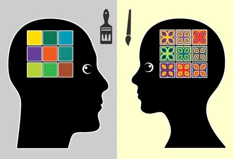 Creativity by Gender Illustrazione stock