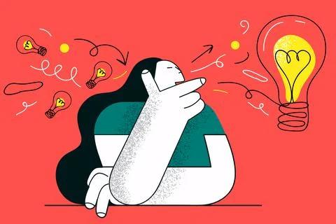 Creativity, genius, new idea concept Stock Illustration