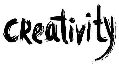 Creativity hand lettering. Handmade calligraphy. Vector Stock Illustration
