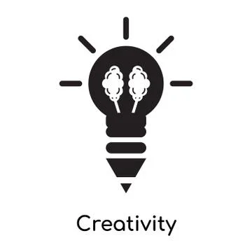 Creativity icon isolated on white background Free Stock Illustration
