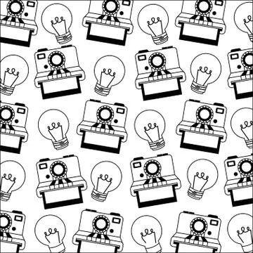 Creativity idea photography camera picture background pattern Stock Illustration