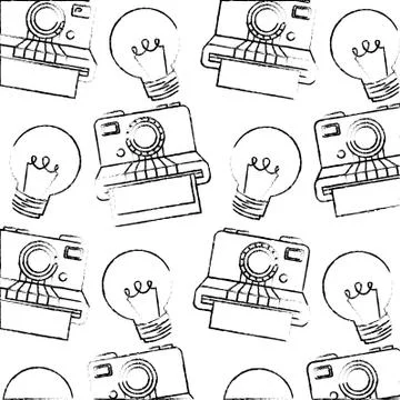 Creativity idea photography camera picture background pattern Stock Illustration