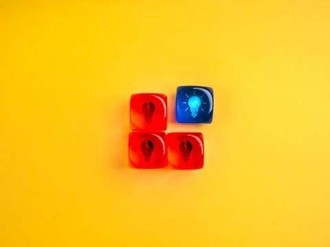 Creativity idea, unique, stand out from the crowd, innovation technology co.. Stock Photos